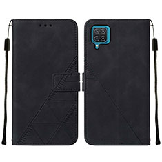 Custodia Portafoglio In Pelle Cover con Supporto Y01B per Samsung Galaxy A12 5G Nero