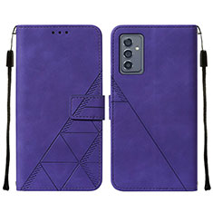 Custodia Portafoglio In Pelle Cover con Supporto Y01B per Samsung Galaxy A15 4G Viola