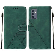 Custodia Portafoglio In Pelle Cover con Supporto Y01B per Samsung Galaxy A15 LTE Verde