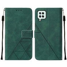 Custodia Portafoglio In Pelle Cover con Supporto Y01B per Samsung Galaxy A22 4G Verde