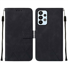 Custodia Portafoglio In Pelle Cover con Supporto Y01B per Samsung Galaxy A23 5G Nero