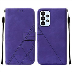 Custodia Portafoglio In Pelle Cover con Supporto Y01B per Samsung Galaxy A23 5G Viola