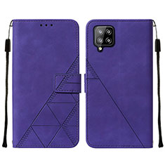 Custodia Portafoglio In Pelle Cover con Supporto Y01B per Samsung Galaxy A42 5G Viola