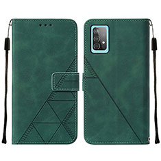 Custodia Portafoglio In Pelle Cover con Supporto Y01B per Samsung Galaxy A52 4G Verde