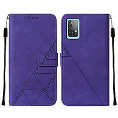 Custodia Portafoglio In Pelle Cover con Supporto Y01B per Samsung Galaxy A52 4G Viola