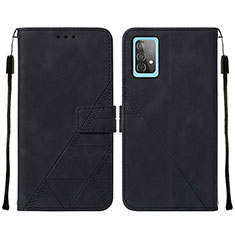 Custodia Portafoglio In Pelle Cover con Supporto Y01B per Samsung Galaxy A52s 5G Nero