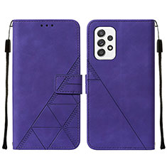 Custodia Portafoglio In Pelle Cover con Supporto Y01B per Samsung Galaxy A72 4G Viola