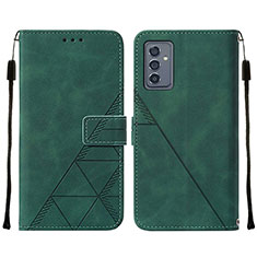 Custodia Portafoglio In Pelle Cover con Supporto Y01B per Samsung Galaxy A82 5G Verde