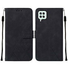 Custodia Portafoglio In Pelle Cover con Supporto Y01B per Samsung Galaxy F22 4G Nero