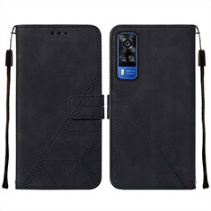 Custodia Portafoglio In Pelle Cover con Supporto Y01B per Vivo Y53s 4G Nero