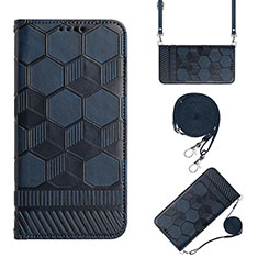 Custodia Portafoglio In Pelle Cover con Supporto Y01B per Xiaomi POCO C31 Blu