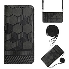 Custodia Portafoglio In Pelle Cover con Supporto Y01B per Xiaomi Poco M4 5G Nero