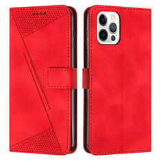 Custodia Portafoglio In Pelle Cover con Supporto Y01X per Apple iPhone 15 Pro Max Rosso