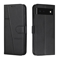 Custodia Portafoglio In Pelle Cover con Supporto Y01X per Google Pixel 6 5G Nero