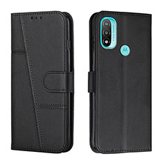 Custodia Portafoglio In Pelle Cover con Supporto Y01X per Motorola Moto E30 Nero