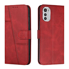 Custodia Portafoglio In Pelle Cover con Supporto Y01X per Motorola Moto E32 Rosso