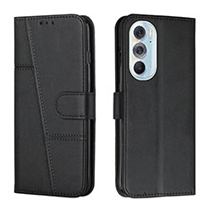 Custodia Portafoglio In Pelle Cover con Supporto Y01X per Motorola Moto Edge Plus (2022) 5G Nero