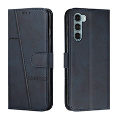 Custodia Portafoglio In Pelle Cover con Supporto Y01X per Motorola Moto Edge S30 5G Blu