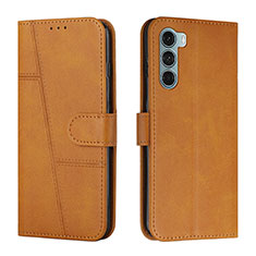 Custodia Portafoglio In Pelle Cover con Supporto Y01X per Motorola Moto Edge S30 5G Marrone Chiaro