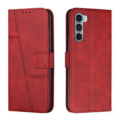 Custodia Portafoglio In Pelle Cover con Supporto Y01X per Motorola Moto Edge S30 5G Rosso