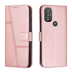 Custodia Portafoglio In Pelle Cover con Supporto Y01X per Motorola Moto G Play (2023) Oro Rosa