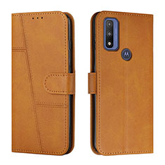 Custodia Portafoglio In Pelle Cover con Supporto Y01X per Motorola Moto G Pure Marrone Chiaro