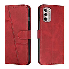 Custodia Portafoglio In Pelle Cover con Supporto Y01X per Motorola Moto G Stylus (2022) 4G Rosso