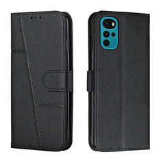 Custodia Portafoglio In Pelle Cover con Supporto Y01X per Motorola Moto G22 Nero