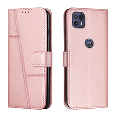 Custodia Portafoglio In Pelle Cover con Supporto Y01X per Motorola Moto G50 5G Oro Rosa