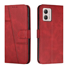 Custodia Portafoglio In Pelle Cover con Supporto Y01X per Motorola Moto G53j 5G Rosso