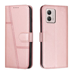 Custodia Portafoglio In Pelle Cover con Supporto Y01X per Motorola Moto G53y 5G Oro Rosa