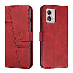 Custodia Portafoglio In Pelle Cover con Supporto Y01X per Motorola Moto G53y 5G Rosso