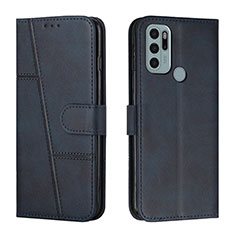 Custodia Portafoglio In Pelle Cover con Supporto Y01X per Motorola Moto G60s Blu
