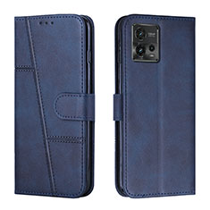 Custodia Portafoglio In Pelle Cover con Supporto Y01X per Motorola Moto G72 Blu