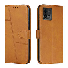 Custodia Portafoglio In Pelle Cover con Supporto Y01X per Motorola Moto G72 Marrone Chiaro