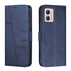 Custodia Portafoglio In Pelle Cover con Supporto Y01X per Motorola Moto G73 5G Blu