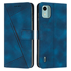 Custodia Portafoglio In Pelle Cover con Supporto Y01X per Nokia C12 Plus Blu