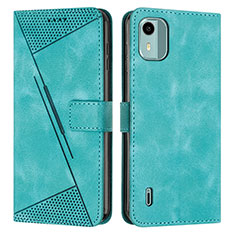 Custodia Portafoglio In Pelle Cover con Supporto Y01X per Nokia C12 Plus Verde