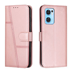 Custodia Portafoglio In Pelle Cover con Supporto Y01X per OnePlus Nord CE 2 5G Oro Rosa