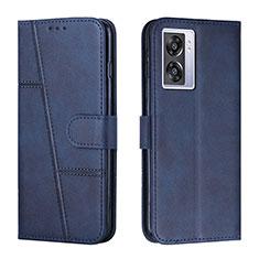 Custodia Portafoglio In Pelle Cover con Supporto Y01X per Oppo A57 5G Blu