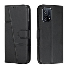 Custodia Portafoglio In Pelle Cover con Supporto Y01X per Oppo Find X5 Pro 5G Nero