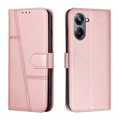 Custodia Portafoglio In Pelle Cover con Supporto Y01X per Realme 10 Pro 5G Oro Rosa