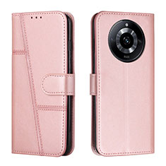 Custodia Portafoglio In Pelle Cover con Supporto Y01X per Realme 11 Pro+ Plus 5G Oro Rosa