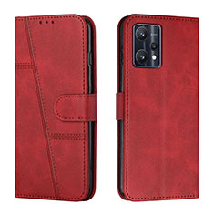 Custodia Portafoglio In Pelle Cover con Supporto Y01X per Realme 9 4G Rosso