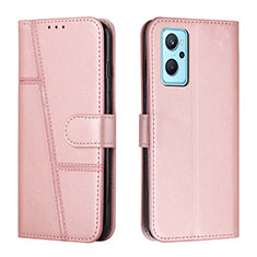 Custodia Portafoglio In Pelle Cover con Supporto Y01X per Realme 9i 5G Oro Rosa