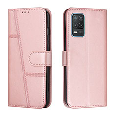 Custodia Portafoglio In Pelle Cover con Supporto Y01X per Realme V13 5G Oro Rosa