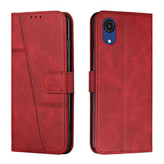 Custodia Portafoglio In Pelle Cover con Supporto Y01X per Samsung Galaxy A03 Core Rosso