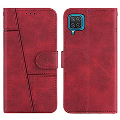 Custodia Portafoglio In Pelle Cover con Supporto Y01X per Samsung Galaxy A12 5G Rosso