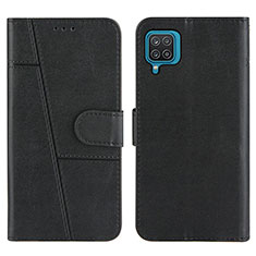 Custodia Portafoglio In Pelle Cover con Supporto Y01X per Samsung Galaxy A12 Nero