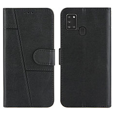 Custodia Portafoglio In Pelle Cover con Supporto Y01X per Samsung Galaxy A21s Nero